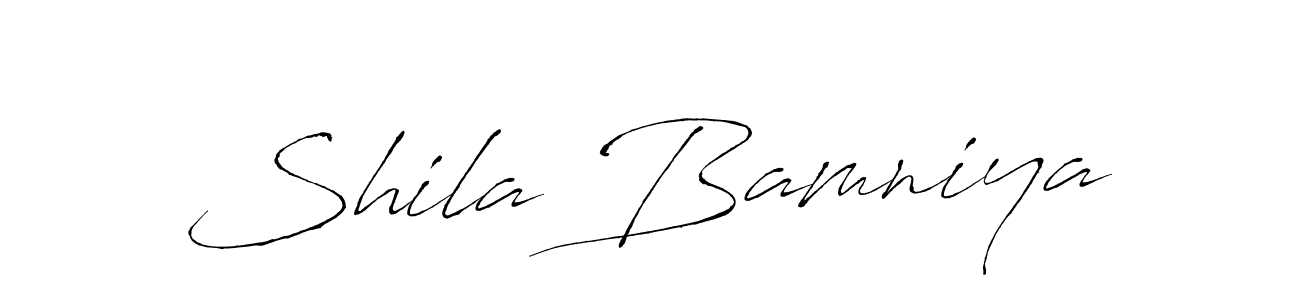 Also You can easily find your signature by using the search form. We will create Shila Bamniya name handwritten signature images for you free of cost using Antro_Vectra sign style. Shila Bamniya signature style 6 images and pictures png