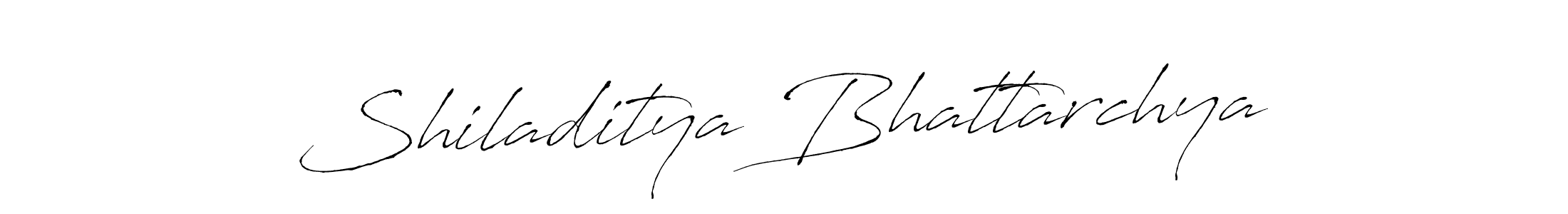 How to make Shiladitya Bhattarchya name signature. Use Antro_Vectra style for creating short signs online. This is the latest handwritten sign. Shiladitya Bhattarchya signature style 6 images and pictures png