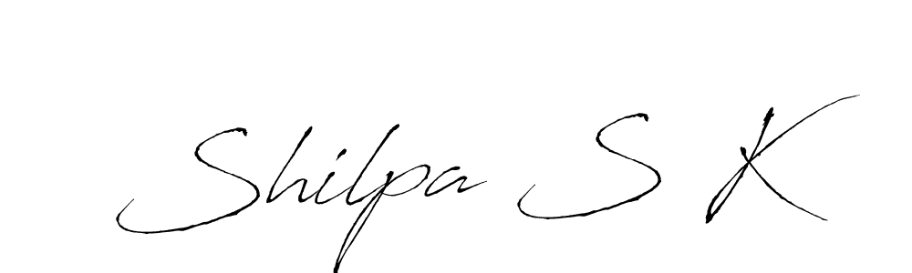 Also You can easily find your signature by using the search form. We will create Shilpa S K name handwritten signature images for you free of cost using Antro_Vectra sign style. Shilpa S K signature style 6 images and pictures png