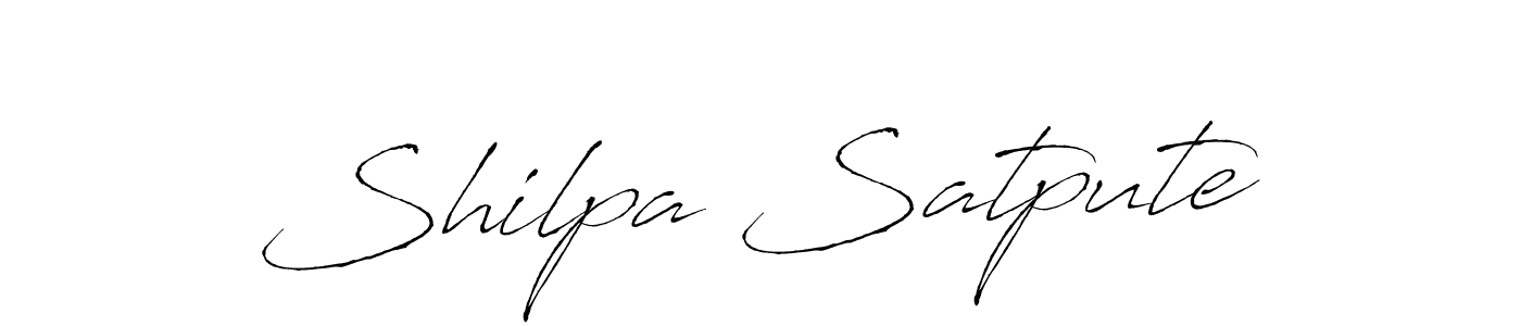 Make a beautiful signature design for name Shilpa Satpute. With this signature (Antro_Vectra) style, you can create a handwritten signature for free. Shilpa Satpute signature style 6 images and pictures png