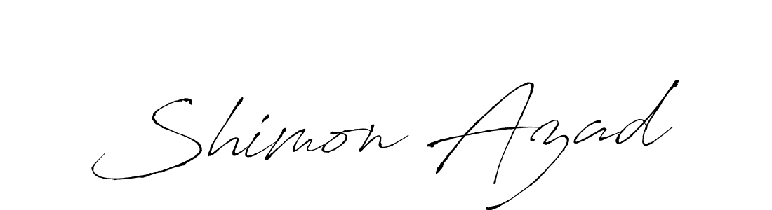 How to make Shimon Azad name signature. Use Antro_Vectra style for creating short signs online. This is the latest handwritten sign. Shimon Azad signature style 6 images and pictures png