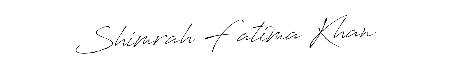 Design your own signature with our free online signature maker. With this signature software, you can create a handwritten (Antro_Vectra) signature for name Shimrah Fatima Khan. Shimrah Fatima Khan signature style 6 images and pictures png