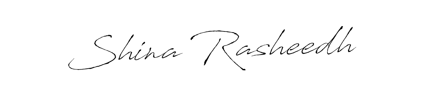 Make a beautiful signature design for name Shina Rasheedh. With this signature (Antro_Vectra) style, you can create a handwritten signature for free. Shina Rasheedh signature style 6 images and pictures png