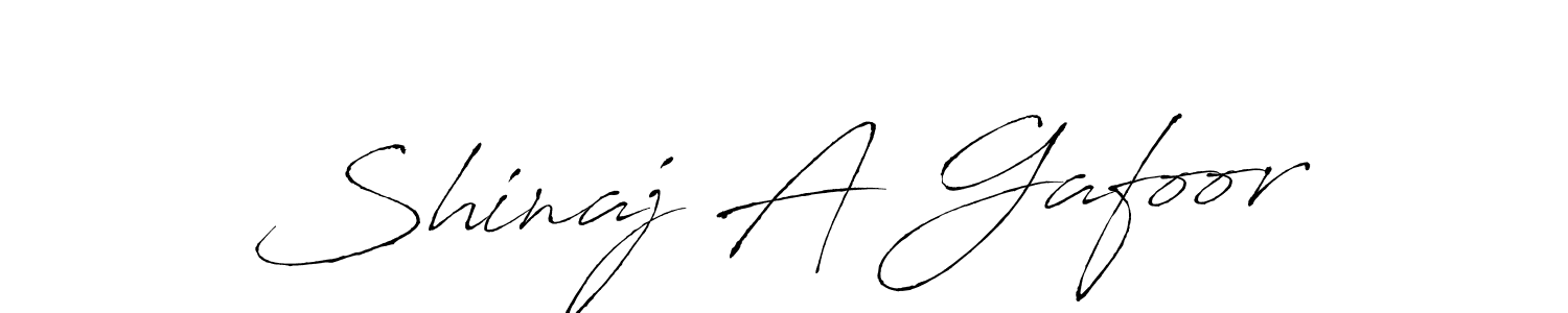 How to make Shinaj A Gafoor signature? Antro_Vectra is a professional autograph style. Create handwritten signature for Shinaj A Gafoor name. Shinaj A Gafoor signature style 6 images and pictures png