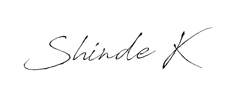 Make a beautiful signature design for name Shinde K. With this signature (Antro_Vectra) style, you can create a handwritten signature for free. Shinde K signature style 6 images and pictures png