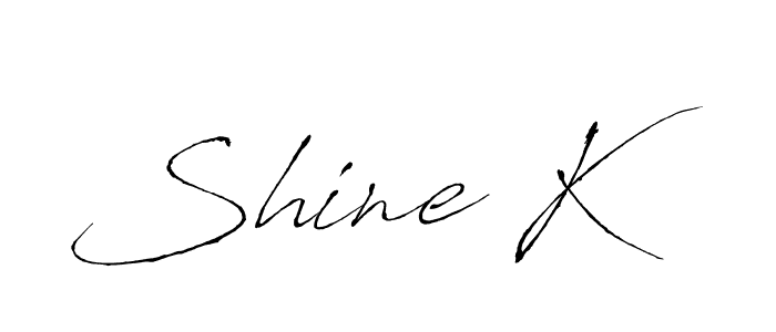 Make a beautiful signature design for name Shine K. With this signature (Antro_Vectra) style, you can create a handwritten signature for free. Shine K signature style 6 images and pictures png