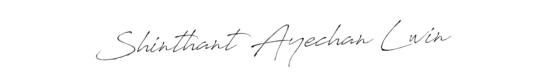 The best way (Antro_Vectra) to make a short signature is to pick only two or three words in your name. The name Shinthant Ayechan Lwin include a total of six letters. For converting this name. Shinthant Ayechan Lwin signature style 6 images and pictures png