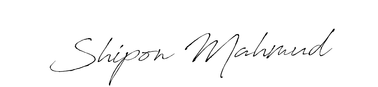 Make a beautiful signature design for name Shipon Mahmud. With this signature (Antro_Vectra) style, you can create a handwritten signature for free. Shipon Mahmud signature style 6 images and pictures png