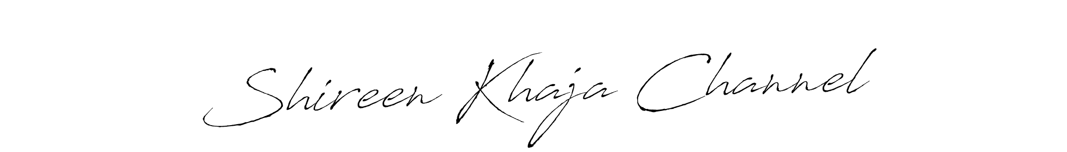 How to make Shireen Khaja Channel name signature. Use Antro_Vectra style for creating short signs online. This is the latest handwritten sign. Shireen Khaja Channel signature style 6 images and pictures png