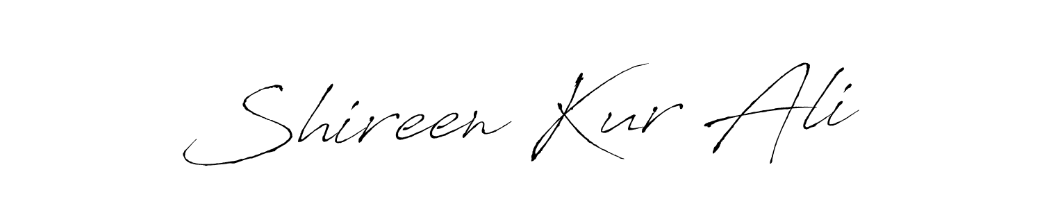 How to make Shireen Kur Ali name signature. Use Antro_Vectra style for creating short signs online. This is the latest handwritten sign. Shireen Kur Ali signature style 6 images and pictures png