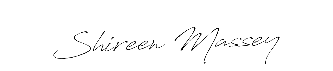 Make a beautiful signature design for name Shireen Massey. With this signature (Antro_Vectra) style, you can create a handwritten signature for free. Shireen Massey signature style 6 images and pictures png