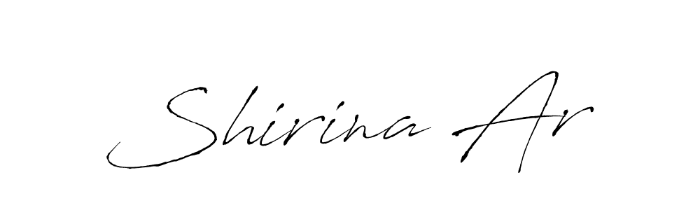 How to make Shirina Ar name signature. Use Antro_Vectra style for creating short signs online. This is the latest handwritten sign. Shirina Ar signature style 6 images and pictures png