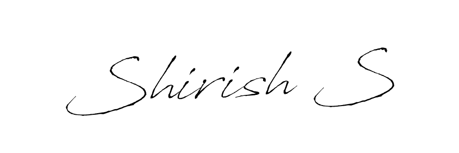 How to make Shirish S signature? Antro_Vectra is a professional autograph style. Create handwritten signature for Shirish S name. Shirish S signature style 6 images and pictures png