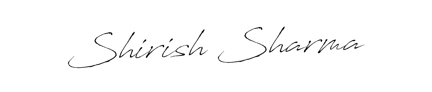 Make a beautiful signature design for name Shirish Sharma. With this signature (Antro_Vectra) style, you can create a handwritten signature for free. Shirish Sharma signature style 6 images and pictures png