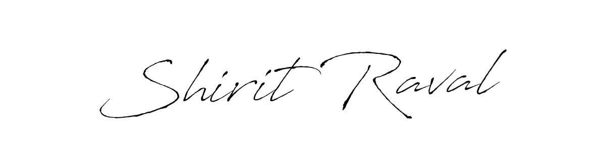 The best way (Antro_Vectra) to make a short signature is to pick only two or three words in your name. The name Shirit Raval include a total of six letters. For converting this name. Shirit Raval signature style 6 images and pictures png