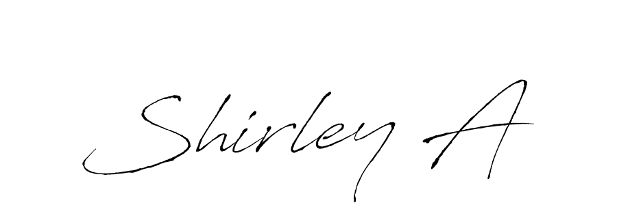 Design your own signature with our free online signature maker. With this signature software, you can create a handwritten (Antro_Vectra) signature for name Shirley A. Shirley A signature style 6 images and pictures png