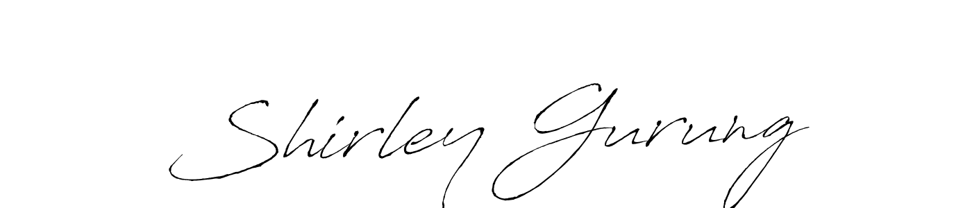 How to make Shirley Gurung name signature. Use Antro_Vectra style for creating short signs online. This is the latest handwritten sign. Shirley Gurung signature style 6 images and pictures png