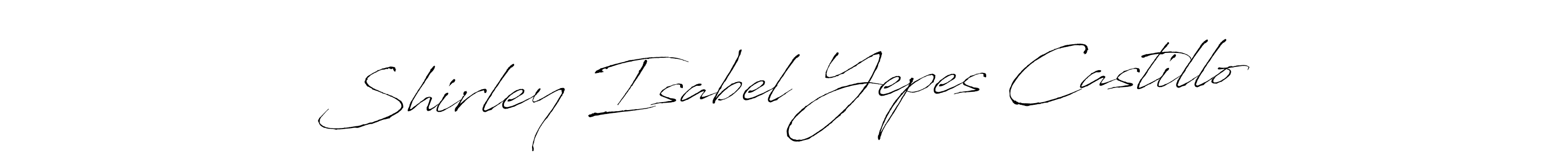 How to make Shirley Isabel Yepes Castillo name signature. Use Antro_Vectra style for creating short signs online. This is the latest handwritten sign. Shirley Isabel Yepes Castillo signature style 6 images and pictures png