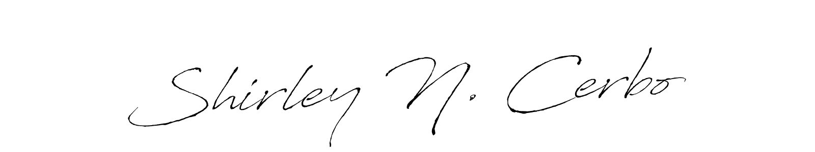 You should practise on your own different ways (Antro_Vectra) to write your name (Shirley N. Cerbo) in signature. don't let someone else do it for you. Shirley N. Cerbo signature style 6 images and pictures png