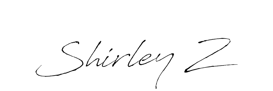 Shirley Z stylish signature style. Best Handwritten Sign (Antro_Vectra) for my name. Handwritten Signature Collection Ideas for my name Shirley Z. Shirley Z signature style 6 images and pictures png