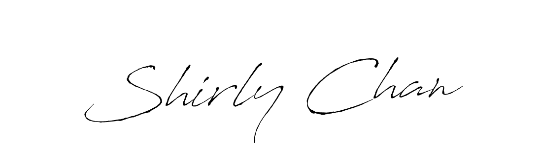 Make a beautiful signature design for name Shirly Chan. With this signature (Antro_Vectra) style, you can create a handwritten signature for free. Shirly Chan signature style 6 images and pictures png