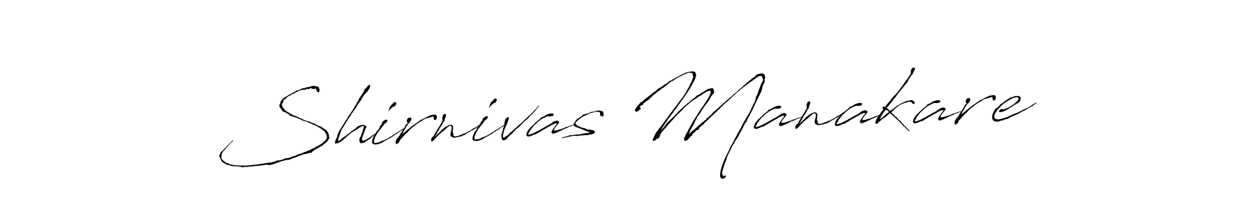 You should practise on your own different ways (Antro_Vectra) to write your name (Shirnivas Manakare) in signature. don't let someone else do it for you. Shirnivas Manakare signature style 6 images and pictures png