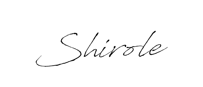 Design your own signature with our free online signature maker. With this signature software, you can create a handwritten (Antro_Vectra) signature for name Shirole. Shirole signature style 6 images and pictures png