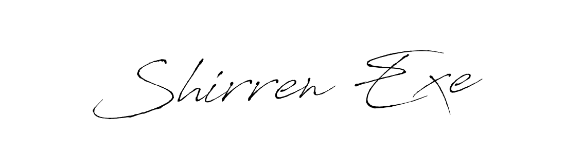 See photos of Shirren Exe official signature by Spectra . Check more albums & portfolios. Read reviews & check more about Antro_Vectra font. Shirren Exe signature style 6 images and pictures png