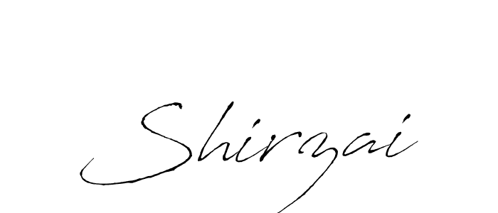 Use a signature maker to create a handwritten signature online. With this signature software, you can design (Antro_Vectra) your own signature for name Shirzai. Shirzai signature style 6 images and pictures png