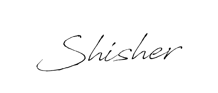 Use a signature maker to create a handwritten signature online. With this signature software, you can design (Antro_Vectra) your own signature for name Shisher. Shisher signature style 6 images and pictures png