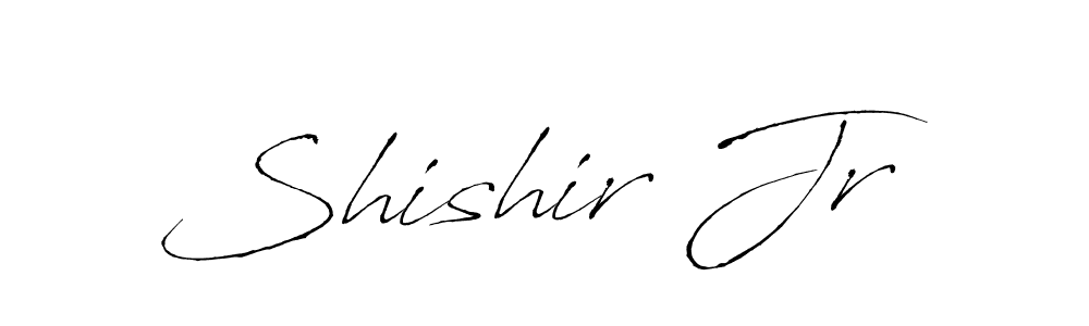 The best way (Antro_Vectra) to make a short signature is to pick only two or three words in your name. The name Shishir Jr include a total of six letters. For converting this name. Shishir Jr signature style 6 images and pictures png