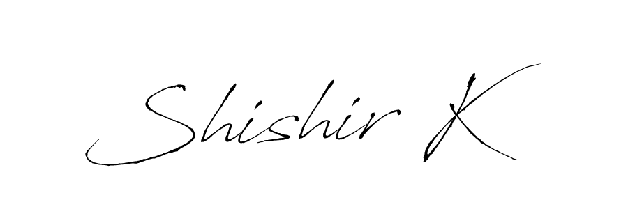 How to make Shishir K signature? Antro_Vectra is a professional autograph style. Create handwritten signature for Shishir K name. Shishir K signature style 6 images and pictures png