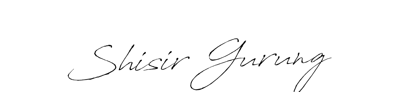 The best way (Antro_Vectra) to make a short signature is to pick only two or three words in your name. The name Shisir Gurung include a total of six letters. For converting this name. Shisir Gurung signature style 6 images and pictures png