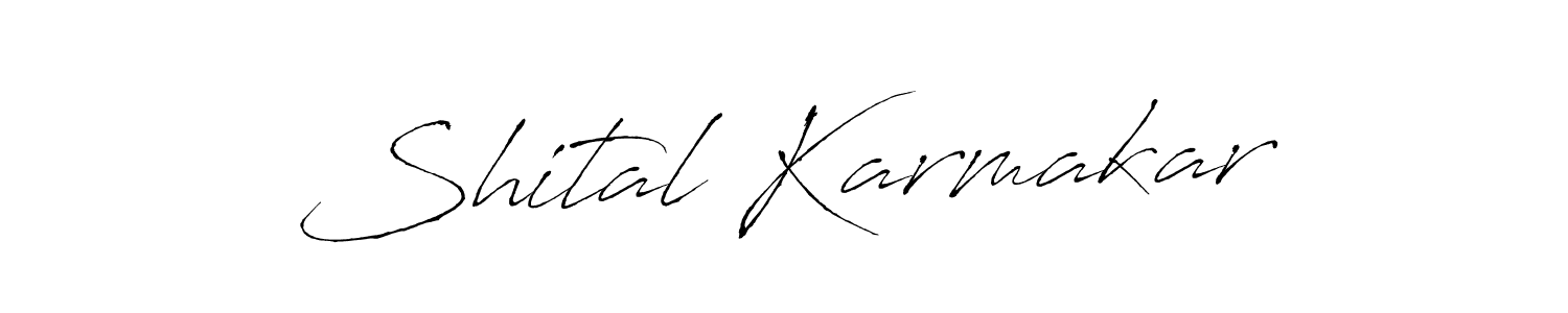 Create a beautiful signature design for name Shital Karmakar. With this signature (Antro_Vectra) fonts, you can make a handwritten signature for free. Shital Karmakar signature style 6 images and pictures png