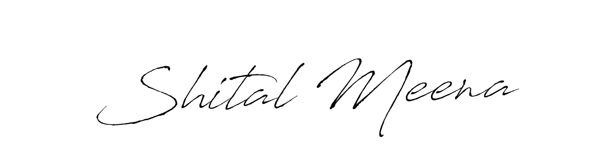 Create a beautiful signature design for name Shital Meena. With this signature (Antro_Vectra) fonts, you can make a handwritten signature for free. Shital Meena signature style 6 images and pictures png