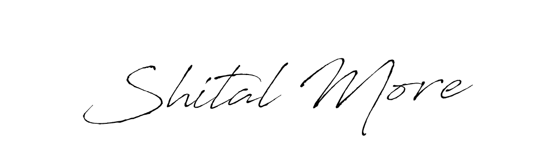 Shital More stylish signature style. Best Handwritten Sign (Antro_Vectra) for my name. Handwritten Signature Collection Ideas for my name Shital More. Shital More signature style 6 images and pictures png