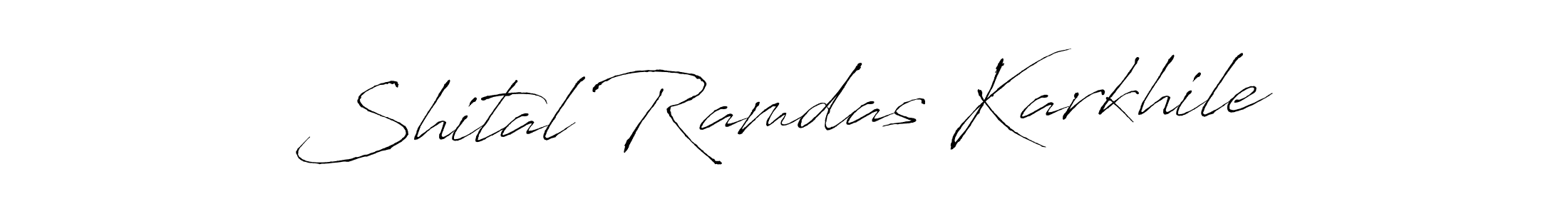 How to make Shital Ramdas Karkhile name signature. Use Antro_Vectra style for creating short signs online. This is the latest handwritten sign. Shital Ramdas Karkhile signature style 6 images and pictures png