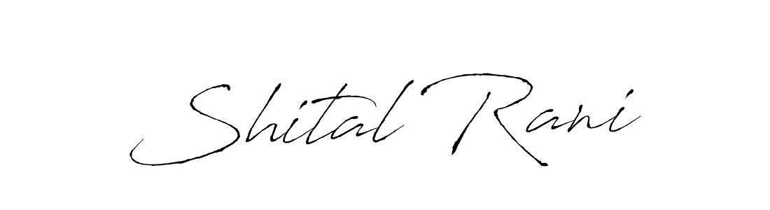 How to make Shital Rani name signature. Use Antro_Vectra style for creating short signs online. This is the latest handwritten sign. Shital Rani signature style 6 images and pictures png