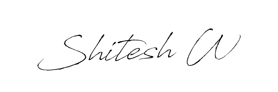 Make a beautiful signature design for name Shitesh W. With this signature (Antro_Vectra) style, you can create a handwritten signature for free. Shitesh W signature style 6 images and pictures png