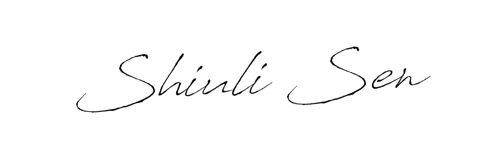 How to make Shiuli Sen signature? Antro_Vectra is a professional autograph style. Create handwritten signature for Shiuli Sen name. Shiuli Sen signature style 6 images and pictures png
