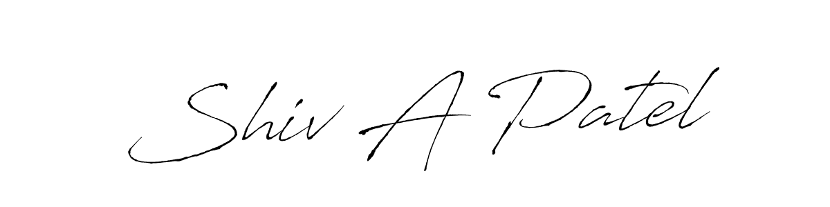 Create a beautiful signature design for name Shiv A Patel. With this signature (Antro_Vectra) fonts, you can make a handwritten signature for free. Shiv A Patel signature style 6 images and pictures png