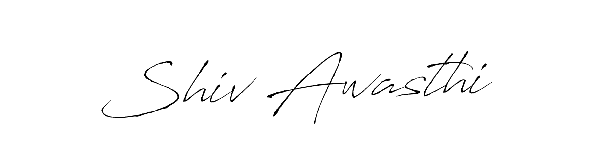 How to make Shiv Awasthi name signature. Use Antro_Vectra style for creating short signs online. This is the latest handwritten sign. Shiv Awasthi signature style 6 images and pictures png
