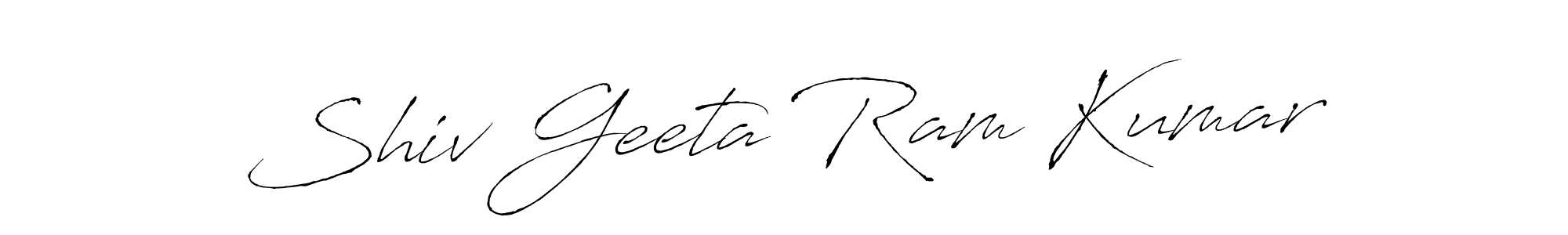 Also we have Shiv Geeta Ram Kumar name is the best signature style. Create professional handwritten signature collection using Antro_Vectra autograph style. Shiv Geeta Ram Kumar signature style 6 images and pictures png