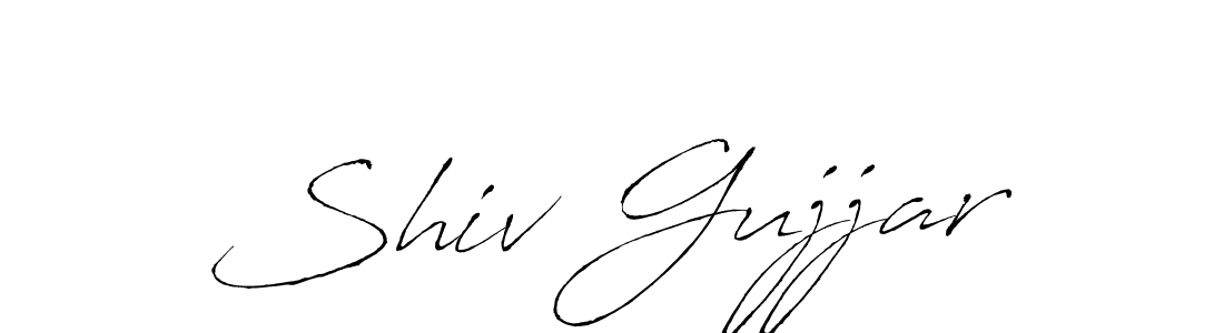 How to make Shiv Gujjar signature? Antro_Vectra is a professional autograph style. Create handwritten signature for Shiv Gujjar name. Shiv Gujjar signature style 6 images and pictures png