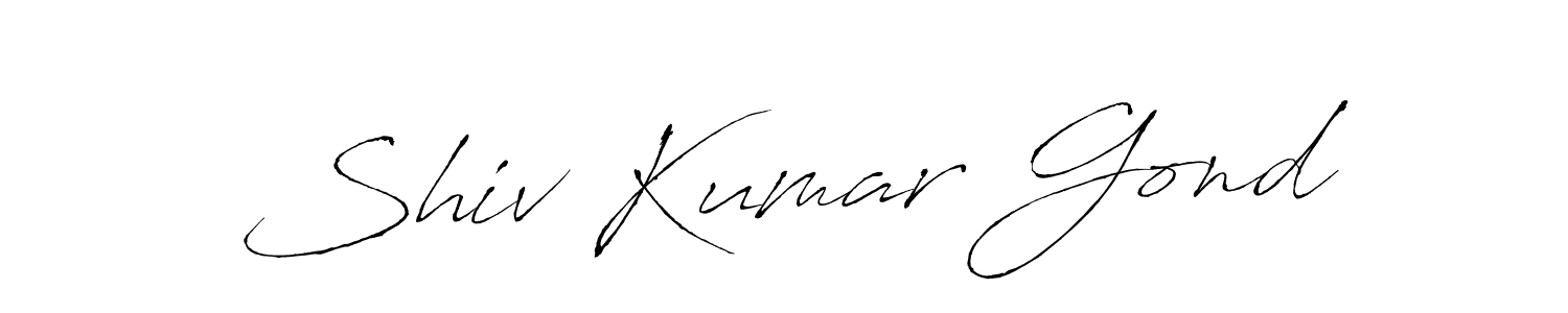 Make a beautiful signature design for name Shiv Kumar Gond. With this signature (Antro_Vectra) style, you can create a handwritten signature for free. Shiv Kumar Gond signature style 6 images and pictures png