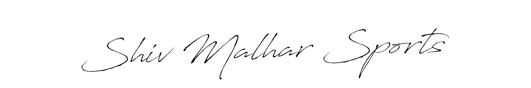 How to make Shiv Malhar Sports name signature. Use Antro_Vectra style for creating short signs online. This is the latest handwritten sign. Shiv Malhar Sports signature style 6 images and pictures png