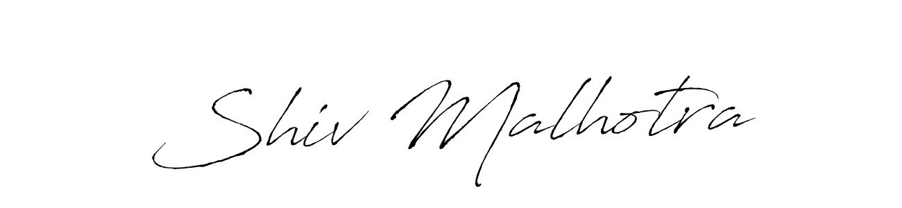 It looks lik you need a new signature style for name Shiv Malhotra. Design unique handwritten (Antro_Vectra) signature with our free signature maker in just a few clicks. Shiv Malhotra signature style 6 images and pictures png