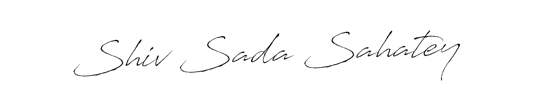 How to make Shiv Sada Sahatey name signature. Use Antro_Vectra style for creating short signs online. This is the latest handwritten sign. Shiv Sada Sahatey signature style 6 images and pictures png