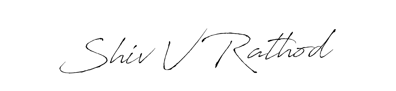 Create a beautiful signature design for name Shiv V Rathod. With this signature (Antro_Vectra) fonts, you can make a handwritten signature for free. Shiv V Rathod signature style 6 images and pictures png