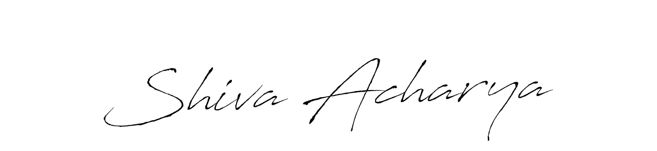 How to make Shiva Acharya name signature. Use Antro_Vectra style for creating short signs online. This is the latest handwritten sign. Shiva Acharya signature style 6 images and pictures png